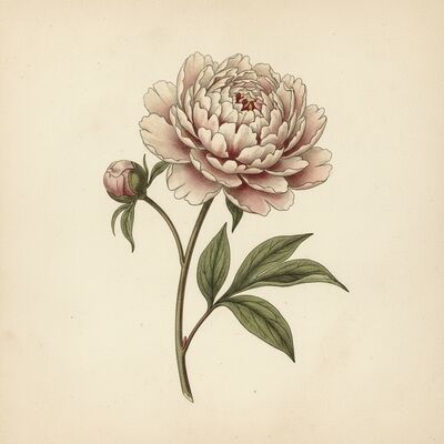 Peony botanical